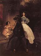 Karl Briullov Rider,Portrait of Giovannina and Amazillia Paccini Germany oil painting artist